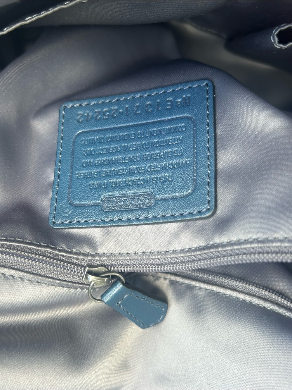 Coach Madison Lizard Embossed Tote Blue Bag - Picture 8 of 16